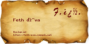 Feth Éva névjegykártya